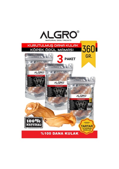 Algro Dana Kulak Çiğneme Ödül Maması 3 x 120 G