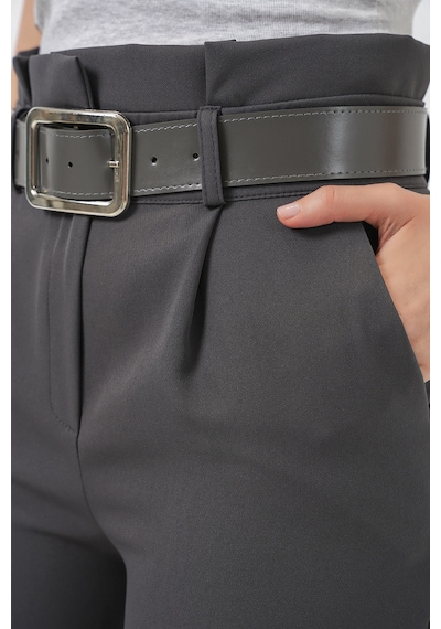 Bigdart 6556 Kemerli Kumaş Pantolon - Antrasit