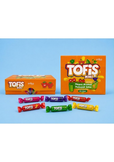 Tofiş Mini Meyveli Yumuşak Şekerleme 100 Adet Kutu 480g