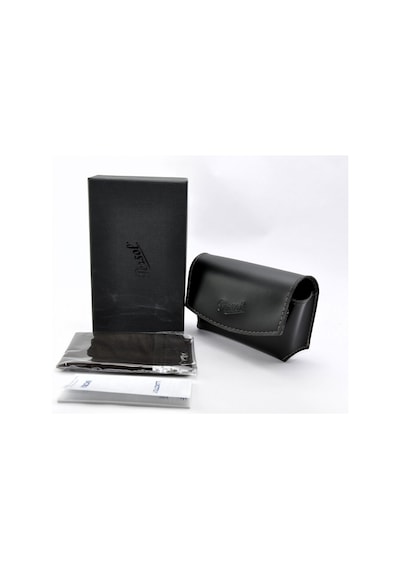 Black Leather Case Vıntage Siyah Deri Katlanır Gözlük Güneş Gözlüğü Saklama Kutusu Kılıf
