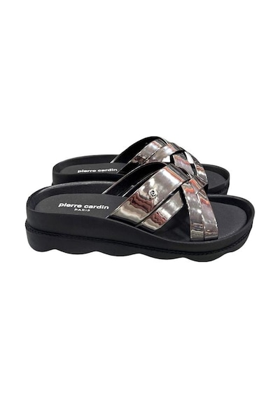 Pierre Cardin Dolgu Topuk Anatomik Taban Bayan Terlik Platin