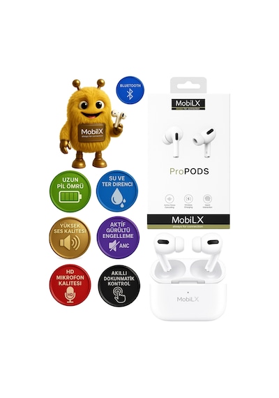 Mobilx Propods Pro Model Stereo Bass Hd Mikrofon Kablosuz Bluetooth Kulaklık
