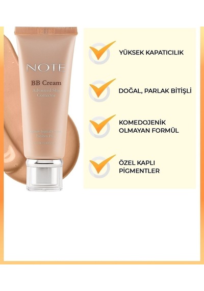 Note Bb Cream Spf 15 Nemlendirici Etkili Yoğun Kapatıcı Bb Krem - 100 Porcelain
