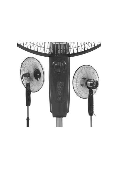 Everest Fan11 Cool Air 16 İnç 45 Watt 5 Pervaneli 3 Kademe 1200rpm Zaman Ayarlı Vantilatör Siyah