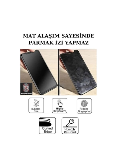Apple iPhone 17 Pro Max Uyumlu Mat Ekran Koruyucu Seramik Nano Tam Kaplar