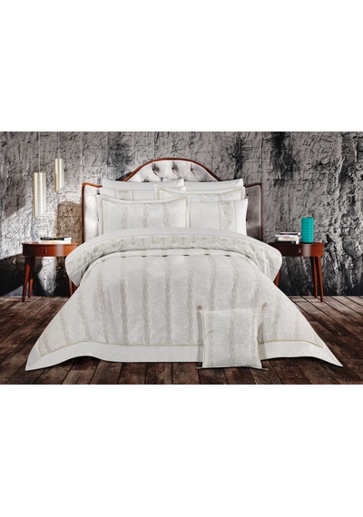 Goldroom Home Verona Nakışlı Çeyiz Seti 8 Parça Krem