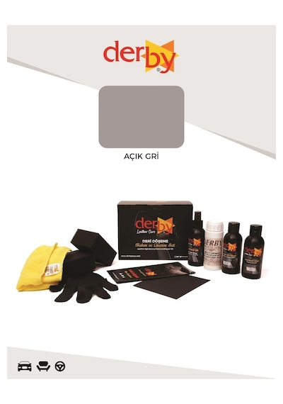 Derby Açık Gri Oto Torpido Plastik Trim Aksam Boyama 4 Lü Set