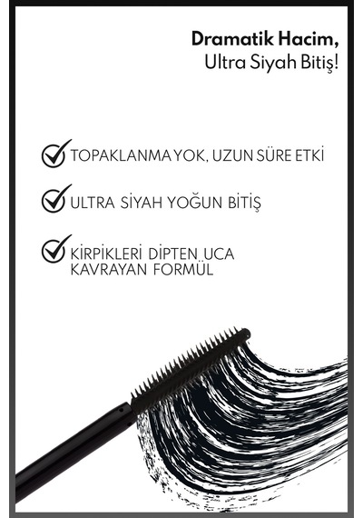 Note Signature Hacim Ve Takma Kirpik Etkili Maskara - Ultra Siyah Ultra Black