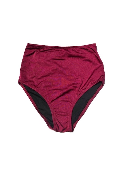 Endeep Kadın Yüksek Bel Bordo Bikini Altı