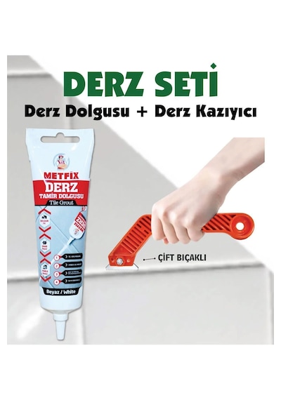 Derz Tamir Seti Beyaz Derz Tamir Dolgusu + Kazıyıcı Beyaz