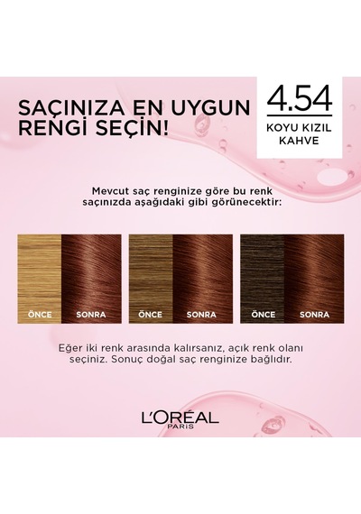 Excellence Saç Boyası 4.54 Koyu Kızıl Kahve 3'lü Set Yenilenmiş Ambalaj