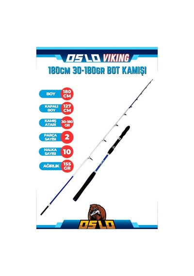 Oslo Shark 6000 Oslo Viking 180cm 30-180gr Tekne Olta Seti