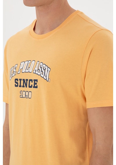 U.S. Polo Assn. Erkek Regular Fit Bisiklet Yaka Turuncu Tişört 50307311-VR202
