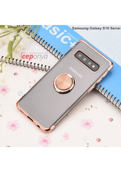 Galaxy S10E Yüzüklü Stantli Köseleri Renkli Seffaf Gess Kilif 328715156 - Kampanya-Renk / Istemiyorum-Rose