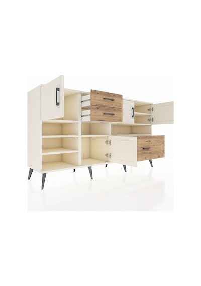 Kronos Konsol 7 Raflı 3 Çekmeceli 4 Kapaklı 176x59x99 Aytaşı-ayta Aytaşı-aytaşı/çam