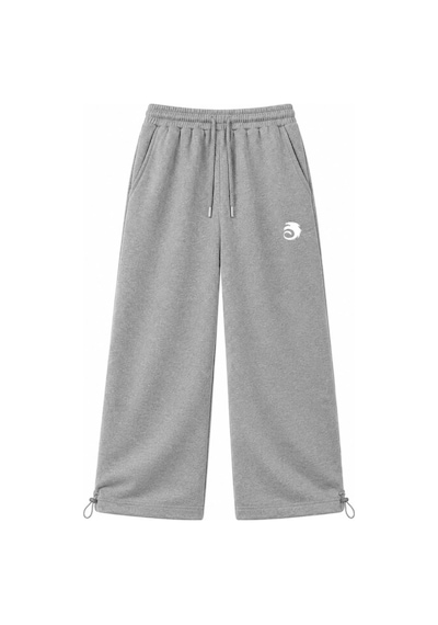 Zaee Dragon Nakışlı Ayarlanabilir Paça Baggy Eşofman Altı gri