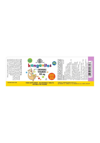 Kangavites Vitamin C 100mg 90 Çiğneme Tableti