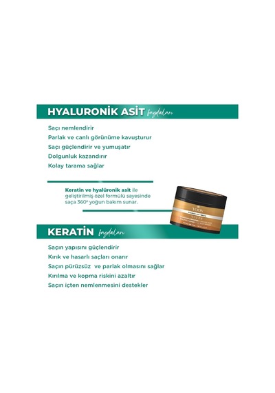 2'li Vegan Tuzsuz Şampuan & Saç Bakım Maskesi 250ml, Hyaluronik Asit, Keratin, Kolajen Ve Biotin İçerikli Besleyici Diğer