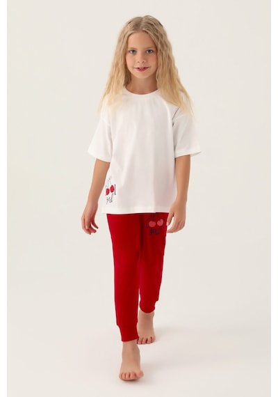 Rolypoly Cool Girl Krem Kız Çocuk Pijama Takımı 5274-42945 Krem