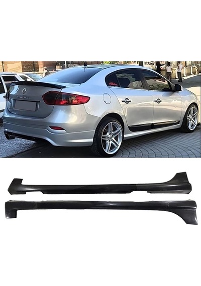 Renault Fluence Yan Marşpiyel Seti Plastik 2 Adet Mat Siyah 2009 2010 2011 2012 2013 2014 2015 2016 Karlık+ek+bodykit