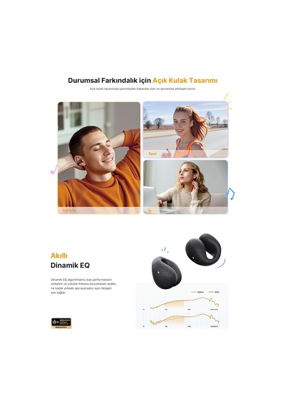 C10 Crossky Bluetooth Küpe Kulaklık Çift Mikrofon Çift Cihaz Bağlantısı Kristal Ses Netlik Ipx4,mor