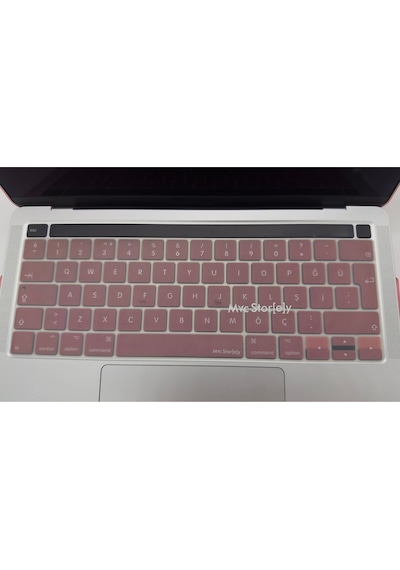 Apple Uyumlu MacBook Pro Klavye Koruyucu 13inç M1-m2 Türkçe Q Touchbarlı A2251 A2289 A2338 A2141 İle Pembe Altın