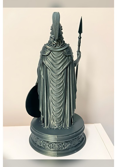 Zeroxo Atena Heykeli Mızraklı Kalkanlı Dekoratif Biblo 13x25 Cm