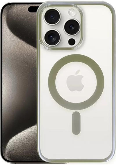 Newface Apple İphone 15 Pro Kılıf Erozi Magsafe Kapak - Gri