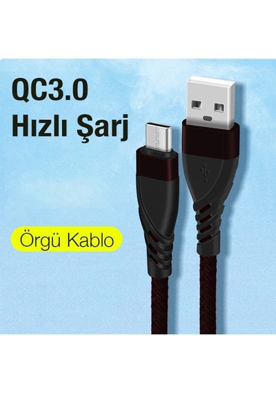 Ally Qc3.0 Usb To Type-c Hızlı Şarj Kablosu