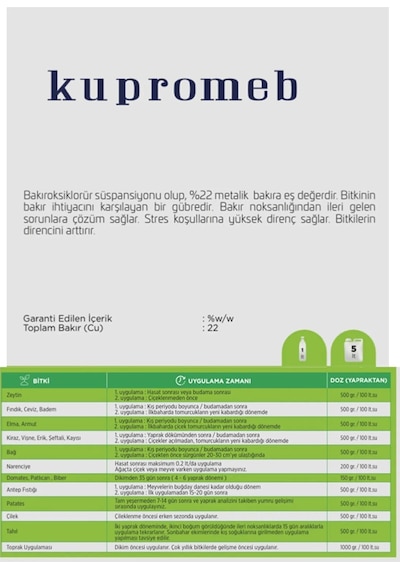 Meb Kupromeb Bakır Içerikli Sıvı Gübre 1 Litre Yeni Ürün