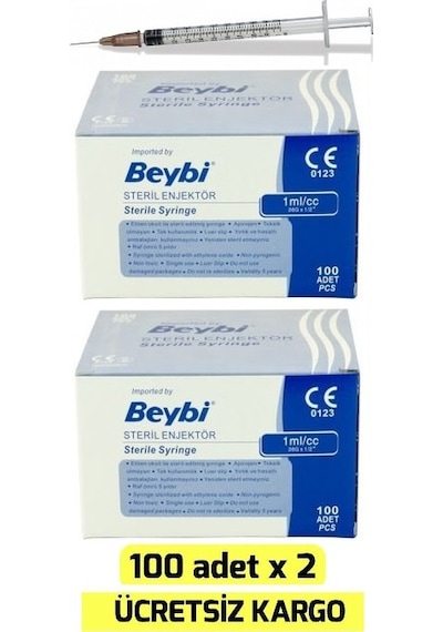 Beybi 1 ML İnsülin İğnesi Enjektörü 200 Adet