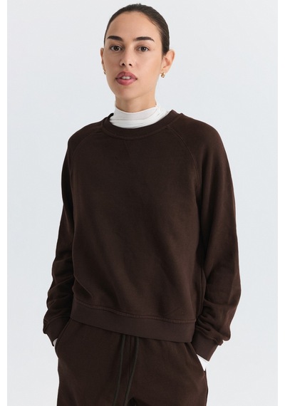 Antioch Bisiklet Yaka Sweatshirt Ve Geniş Paça Pantolon Takım Koyu Kahverengi
