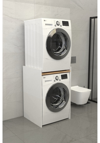 Solévo Banyo Dolabı Çamaşır Ve Kurutma Makinesi Dolabı Meşe Natürel