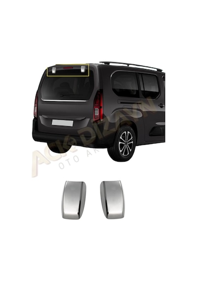 Rifter/combo/berlingo/proace Arka Krom Menteşe Kapağı A+ Paslanmaz