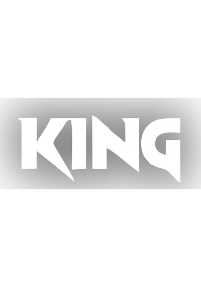 King Araba Sticker 17x17 Cm Beyaz