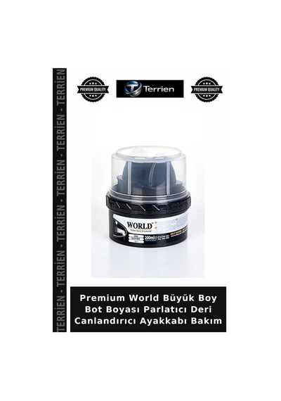 Terrien Premium World Büyük Boy Bot Boyası Parlatıcı Deri Canlandırıcı Ayakkabı Bakım Çok Renkli