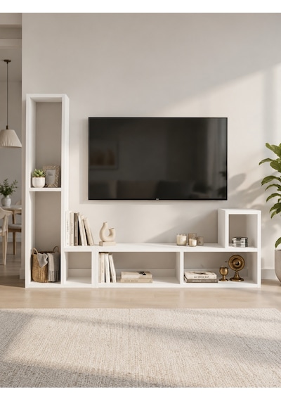 Oslo Beyaz İkili Modüler Çok Amaçlı Dikey Raf Ünitesi Tv Ünitesi Kitaplık Konsol Dekoratif Düzenleyici Dresuar Çiçeklik Oslo Beyaz İkili Modüler Çok Amaçlı Dikey Raf Ünitesi Tv Ünitesi Kitaplık Konsol Dekoratif Düzenleyici Dresuar Çiçeklik