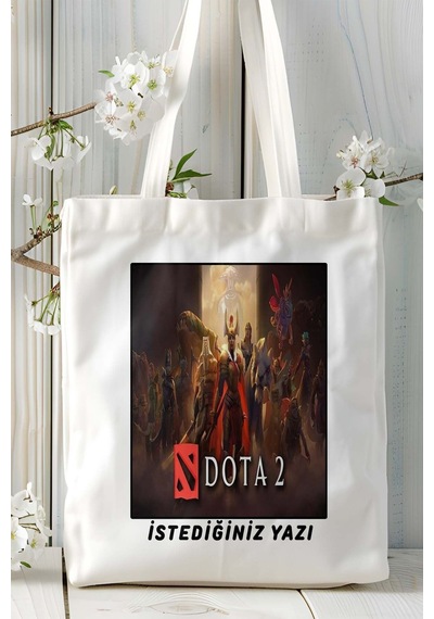 Art Hediye Dota Oyun Baskılı Omuz Çanta Kişiye Özel Model 9 Çok Renkli