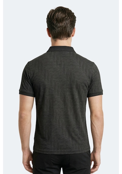 Slazenger Zany Erkek Polo Yaka Siyah Tişört