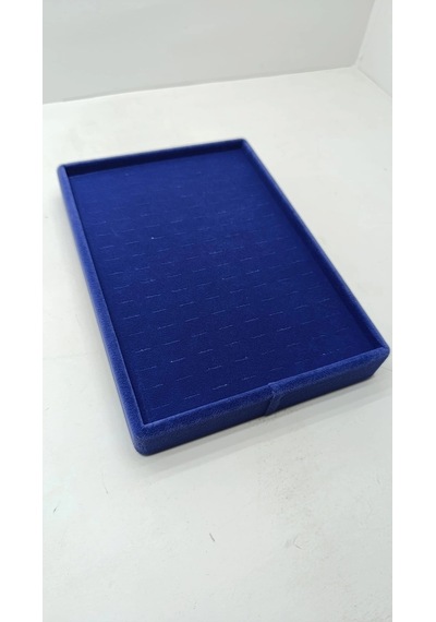 Süet Kumaş Lacivert Renk 24/17 Cm Batırmalı Piercing - Küpe Tablası