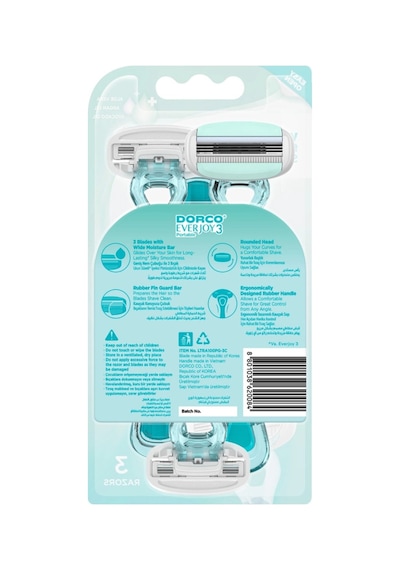 Dorco Everjoy 3 Bıçaklı Kullan At Kadın Tıraş Bıçağı 3lü
