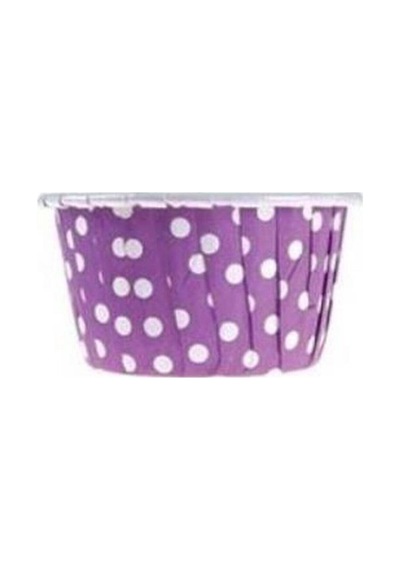Mor Puantiyeli Muffin Pet Kapsül 50 Li 50x39 Mm Mor Diğer