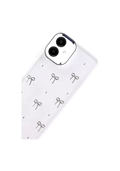 Newface Samsung Samsung Galaxy Uyumlu  A07 4g Fiyonk Desenli Kapak - Desen 5 Beyaz