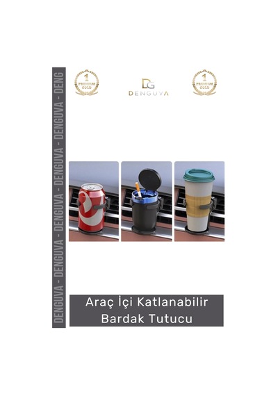 Bardaklık Lüks Araç İçi Aksesuar Şişe Kahve Klima Tutucu Katlanabilir Araba Bardak