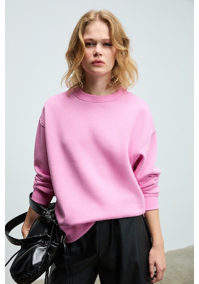Grimelange Susana Kadın Bisiklet Yaka İçi Polarlı Oversize Fit Basic Açık Pembe Sweatshirt Açık Pembe Grimelange Susana Kadın Bisiklet Yaka İçi Polarlı Oversize Fit Basic Açık Pembe Sweatshirt Açık Pembe