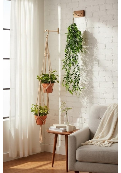 Yapay Çiçek Sarkan Okaliptus Şimşir Yapay Sarmaşık Sarkan Çiçek 90cm Yeşil