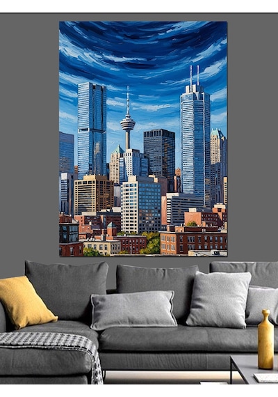 Ahşap Tablo New York Gökdelenler Manzarası