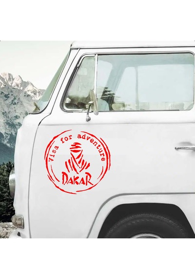 Dakar Adventure Sticker - 4x4 Off Road Kamp Adventure Sticker - Araba Oto Motosiklet Karavan Cam Sticker - 00079 60x60 Cm