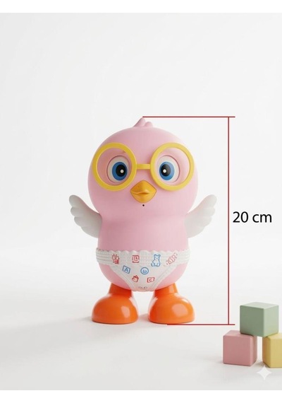 Tıfıl Toys Pilli Işıklı Müzikli Dans Eden Pembe Civciv - İnteraktif Bebek Oyuncağı