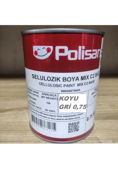 Polisan Selülozik Koyu Gri Rengi Kod:7046 0,75 Litre 1 Adet